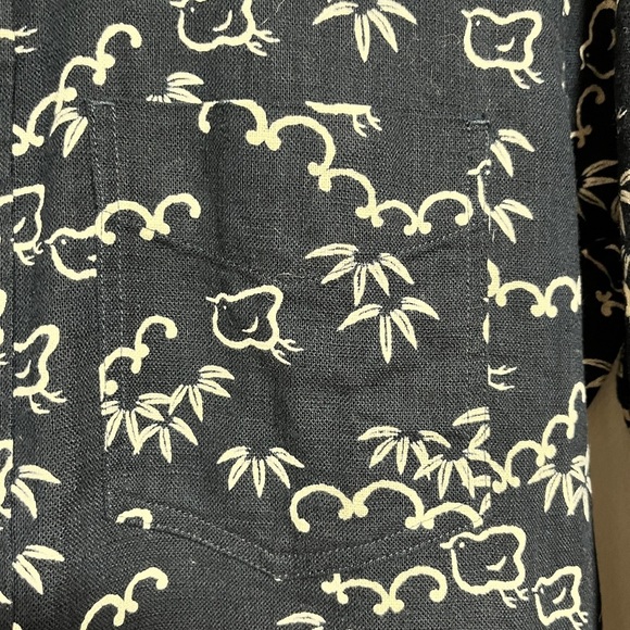 Club Monaco Navy Bird Print Slim Fit Shirt Size S - Picture 9 of 9